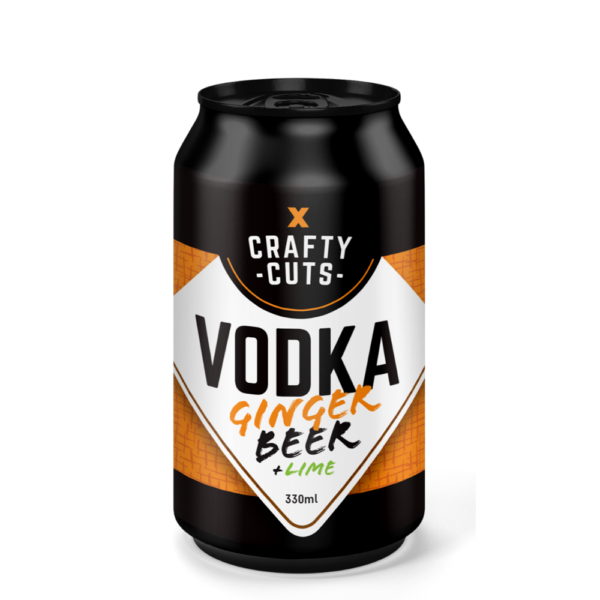 Crafty Cuts Vodka Ginger Beer + Lime